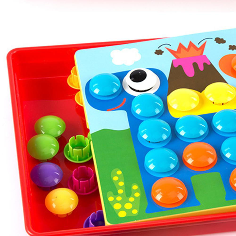 3D Puzzles Creative Buttons Assembling Kids Enlightenment Educational Toy AU 