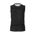 thumbnail image 6 of Lsque Black Glitter Print Men's Cotton Blend Sleeveless Muscle Shirts (S-3XL)- Moisture Wicking, Odor Protection, UPF 30+,Medium, 6 of 8