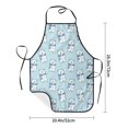thumbnail image 4 of Fuzoiu blue Scarf Bear Print Waterproof Apron, Kitchen Apron for Women Men Chef, Apron for Christmas Dinner Party Cooking Baking Crafting House Cleaning Kitchen, 4 of 7