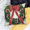 thumbnail image 2 of BANET  Rustic Farmhouse Style Noel Merry Christmas Trees Red Vintage Truck Winter Holiday Sign Super Soft Home Decorative Throw Pillow Case Cushion Cover Be Joyful with Words  24x24in, 2 of 5