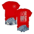 thumbnail image 6 of ibiyuan 250 Anniversary Usa Shirt Womens T Shirts Round Neck America 250 Flag Casual Short Sleeve Independence Day Funny Shirts Tops, 6 of 6