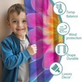 thumbnail image 3 of Blackout Kids Curtains,Rainbow Tie Dye Floral Pattern Childrens Insulated Curtains Set Of 2,Bedroom Essentials,Toddler Room Decor 42"x54", 3 of 5