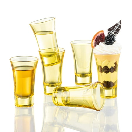 

M&N Home Yellow Shot Glass Set 2 Oz Set of 6 Colored Shot Glasses Whiskey Glasses Tequila Shot Glasses Cocktail Glasses Shot Glasses for Vodka Spirits & Liquors Shot Glass Gifts (Yellow Set)