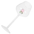thumbnail image 2 of Pink Glass Goblet for Storage Elegant Design NonSlip Cup Perfect for Home Office Size 1pc, 2 of 4