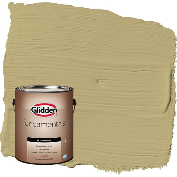 Glidden Fundamentals Nettle / Green Satin Exterior Paint, 1 Gallon