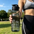 thumbnail image 6 of Sports Water Bottle,Durable Water Bottle,Leakproof Wide Mouth Bottle,Water Bottle With Wrist Strap,BPA Free,Portable Sports Water Bottle,Drinking Cup with Handle for Camping Gym(Black), 6 of 8