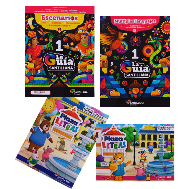 La Guía Santillana 1 2023 - 2024 / Múltiples Lenguajes, Plaza de las Letras, Libro de Lectoescritura Santillana Pasta Blanda