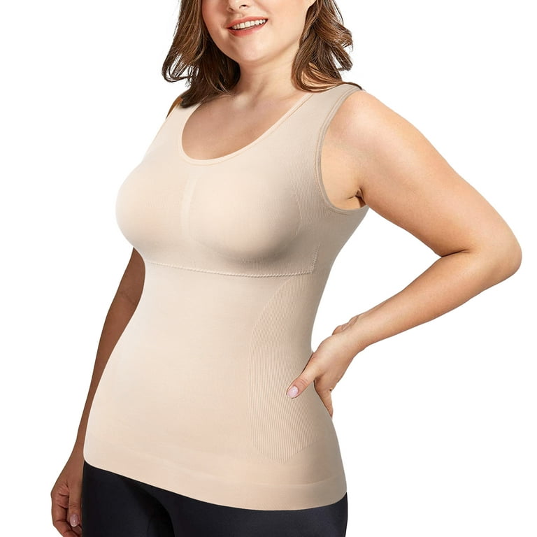 CHICFAN Plus Size Shapewear Tank Top for Women Tummy Control