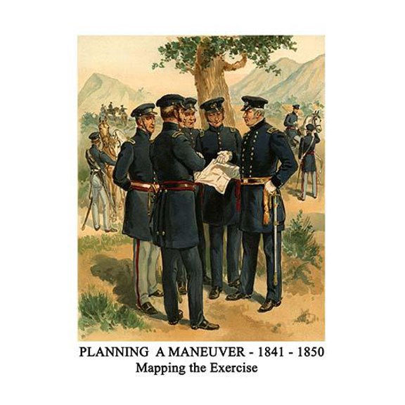 Planning a Maneuver - 1841 - 1850 - Mapping the Exercise-Fine Art Canvas Print (20" x 30")