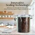 thumbnail image 5 of Mixpresso 16 Oz Stainless Steel Airtight Coffee Canister Vacuum Sealed, 5 of 7