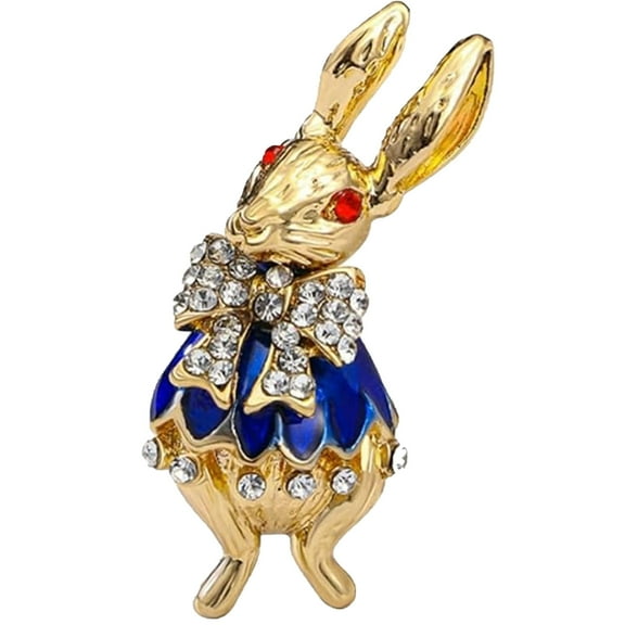 WEIXF Cute Rabbit Rhinestones Brooch Pins For Women Fashion Brooches Elegant Rabbit Animal Brooch For Women Accessories Birthday Valentine's Day Christmas Jewelry Gif Brooches for Women Letter