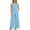 Light Blue, variant on TEAJOPSUU Womens 2 Piece Sets Matching Lace Hem Outfits Sleeveless Crew Neck Crop Tank Tops High Waisted Wide leg Pants Sets Casual Daily Outfits Black