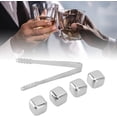 thumbnail image 4 of Stainless Steel Ice Cubes,Made Of Food Grade 304 Stainless Steel,Safe, Non Toxic and Durable，Easy to Clean, Reusable, Suitable for Drinks Such As Wine(4 capsules with ice clip), 4 of 5