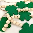 thumbnail image 6 of 52inch St. Patrick's Day Wooden Beads Garland, St. Patrick's Day Themed Beaded Tiered Tray Decor, Rustic Farmhouse Banner for March Celebration, Shelf Display, Fireplace, Wall Decor, 6 of 10