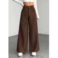 thumbnail image 3 of PRETTYGARDEN Women's High Waisted Corduroy Pants Casual Textured Ribbed,Button Zip Closure,Front Pockets,Wide Leg Trousers,Y27k Vintage Palazzo Slacks,Everyday Wear for Work Travel, 3 of 8