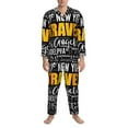 thumbnail image 4 of Bingfone Men'S Pajama Set 2 Piece Loungewear Pjs, Long Sleeve With Pajama Pants-Travel, 4 of 9