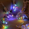 thumbnail image 6 of AYktou Solar String Lights Outdoor 26.2ft Waterproof Christmas String Lights with 20 LED Copper Wire Light Bulbs Shatterproof Solar Powered Hanging Lights for Outside Porch Garden Decor,Colorful, 6 of 9