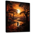 thumbnail image 2 of Designart "African Savannah Charm III" African Floater Framed Canvas Print, 2 of 7