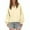 Beige-Coat, variant on Qetyuw Sweatshirt for Women Lantern Long Sleeve Lace Trim Pullover Tops Notched V Neck Loose Casual Sweatshirts