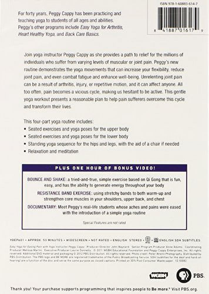 Yoga for the Rest of Us: Easy Yoga for Easing Pain (DVD), PBS (Direct), Sports & Fitness - image 2 of 3