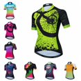 thumbnail image 2 of 2021 Camiseta de ciclismo para mujer, de manga corta, para ciclismo de carretera, transpirable, para verano, para bicicleta de montaña, ropa de ciclismo para mujer, 2 of 5