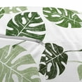 thumbnail image 3 of Monstera Pouf Cover with Zipper, Tropical Jungle Foliage Hawaiian Nature Growth Sketchy Leaves Environment Eco, Soft Decorative Fabric Unstuffed Case, 30" W X 17.3" L, Green and White, by Ambesonne, 3 of 5