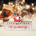 thumbnail image 4 of Calendario de escritorio navideño de madera con adorno de Papá Noel, calendario de adviento para fiestas Estilo A, 4 of 9
