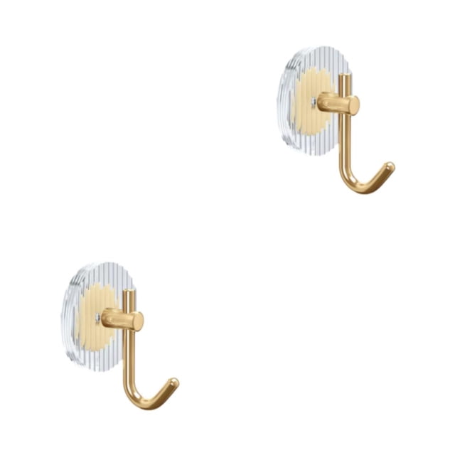 Destyer Versatile Usage Acrylic Luxury Wall Hook Easy To Clean Compact Size Space Saving gold 2Set