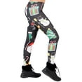 thumbnail image 2 of Holiday Symbols All Over Black Juniors Ugly Christmas Leggings, 2 of 2