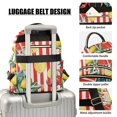 thumbnail image 3 of FORMRS Mini Backpack Purse for Women Travel Daypack Casual Shoulder Bag, White Striped Lemon, 3 of 7