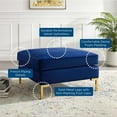 thumbnail image 7 of Modway Ardent Modern Performance Velvet Ottoman in Navy/Gold, 7 of 7