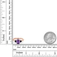thumbnail image 6 of Gem Stone King 18K Rose Gold Plated Silver Purple Amethyst and Black Onyx Engagement Ring for Women | 2.04 Cttw | Oval 9X7MM | Gemstone February Birthstone | Size 7, 6 of 6