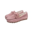 thumbnail image 5 of Fangasis Women's Loafers Lightweight Flats Slip On Casual Shoes Walking Faux Suede Mocassins Pink With Lined 10, 5 of 6
