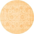 thumbnail image 1 of Ahgly Company Indoor Round Oriental Orange Traditional Area Rugs, 5' Round, 1 of 4