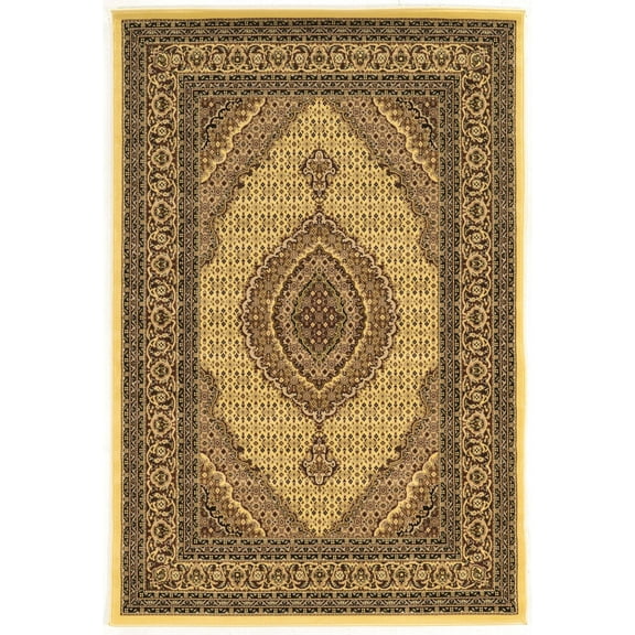 Linon McKinley Mahi Tabriz Power Loomed Polypropylene 9' X 12' Rug in Cream