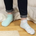 thumbnail image 4 of BambooMN Women's Girl Fuzzy Warm Fluffy Tie-Dye Colorful Fun Ankle Socks - Green Ash - Extra Large - 4 Pairs, 4 of 6