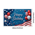 thumbnail image 3 of Patriotic Theme Happy Birthday Banner Decorative Design Balloon Decoration Star Accents for Birthday Party Celebration Event, 3 of 8