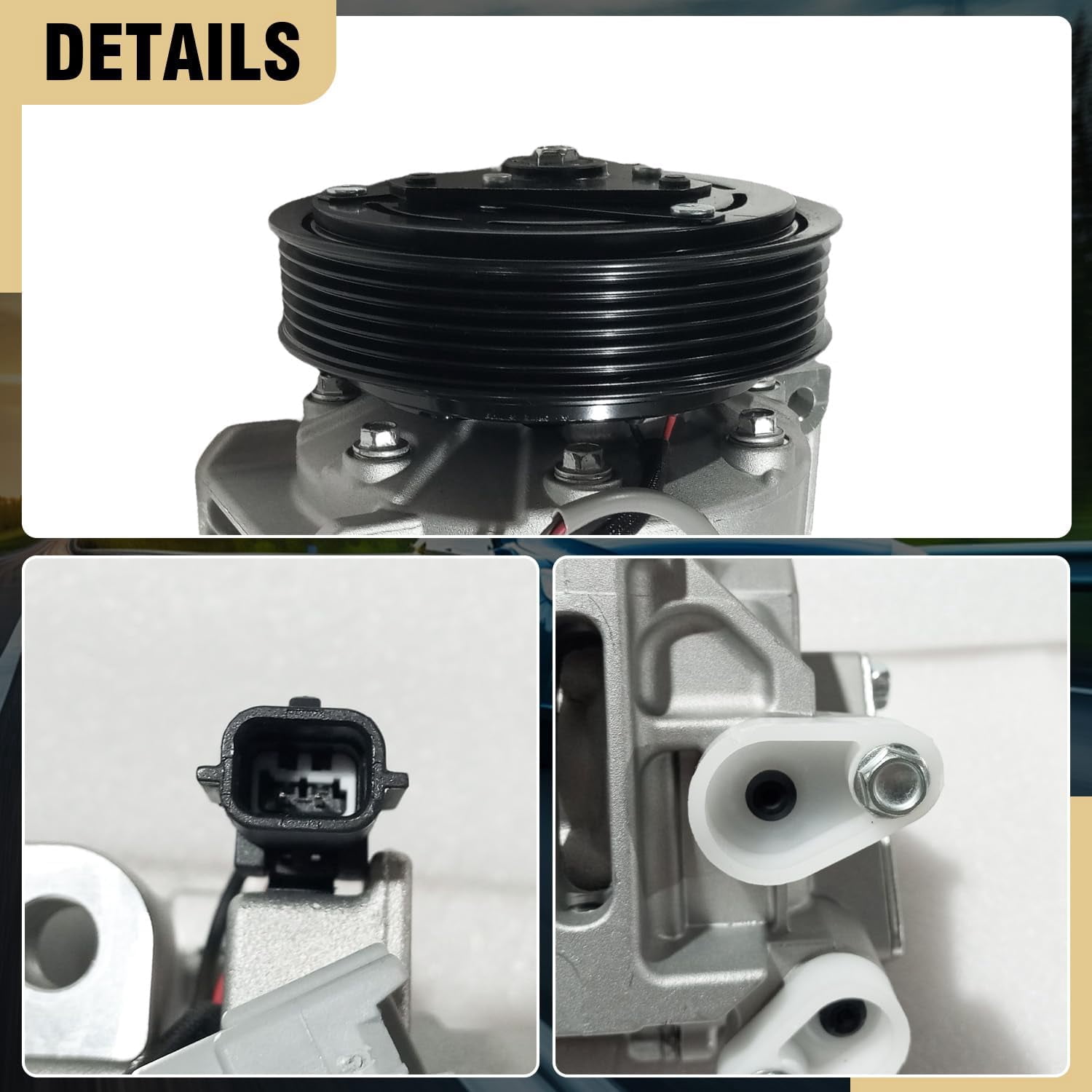 AC Compressor with A/C Clutch for Nissan Altima 2.5L L4 (2013-2018) & INFINITI QX60 2.5L (2018-2019) | CO 29073C, Replaces 926003TA0A | 115MM 6PK