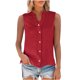 thumbnail image 4 of Vestidos Casuales Para Mujer, Blusas De Mujer De Moda Camiseta informal de verano para mujer, sin mangas, lisa, con cuello vuelto, 4 of 8