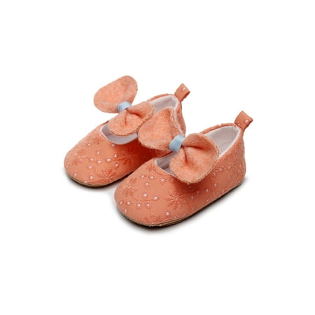 

Gomelly Toddler Flats Comfort Mary Jane Prewalker Dress Shoes Breathable Princess Shoe Infant Newborn Orange 6C