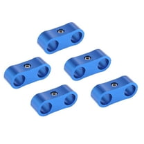 5 Pcs AN4 Hose Fuel Line Separator Clamp Blue