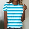 thumbnail image 1 of Fiudx Ofertas Del Día Camiseta de Manga Corta con Cuello Redondo y Estampado Informal para Mujer, 1 of 4