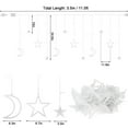 thumbnail image 3 of Gustave Christmas LED String Lights 11.5ft Twinkle Star Moon Plug in Fairy Curtain Lights with 8 Lighting Modes Extendable for Wedding Party Bedroom Indoor Outdoor Decorations "White", 3 of 10