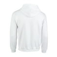 thumbnail image 2 of Mens Full Zipper Hoodie Adult Heavy Blend Full-Zip Up Hooded Sweatshirt-White-2XL, 2 of 2