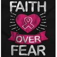 thumbnail image 2 of Faith Over Fear Breast Cancer Ribbon Women's Long Sleeve T Shirt Brisco Brands S, 2 of 6