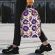 thumbnail image 2 of Easygdp record rock Skull star Mochila Ligera de 15 Pulgadas para Estudiantes, Mochila Cómoda para la Escuela y Viajes, Correas Ajustables, 2 of 6