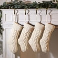 thumbnail image 5 of Christmas Stockings 18 Inches Classic Cable Knitted Socks Fireplace Hanging Stockings Family Holiday Party Xmas Decoration Sock 1 PC Beige One Size, 5 of 6