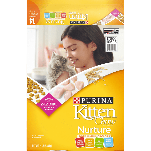 Purina Kitten Chow Dry Kitten Food, Nurture, 14 lb. Bag - Walmart.com
