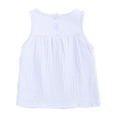 thumbnail image 5 of FAOWME Child Vest Candy Colored Children Cotton And Linen Color Vest Tops White 3-4 Years, 5 of 5