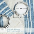 thumbnail image 3 of DriftAway Chris Vertical Striped Pattern Linen Blend Lined Thermal Insulated Blackout and Room Darkening Linen Curtains for Farmhouse Printed 2 Panels 52 Inch by 102 Inch Jean Navy, 3 of 8